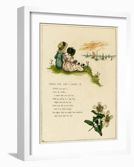 When You and I Grow Up-Kate Greenaway-Framed Art Print