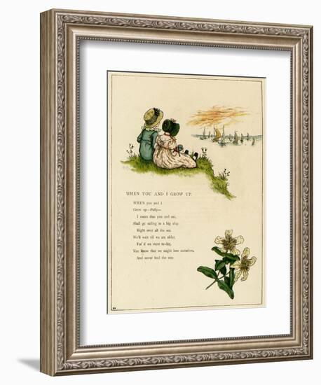 When You and I Grow Up-Kate Greenaway-Framed Art Print