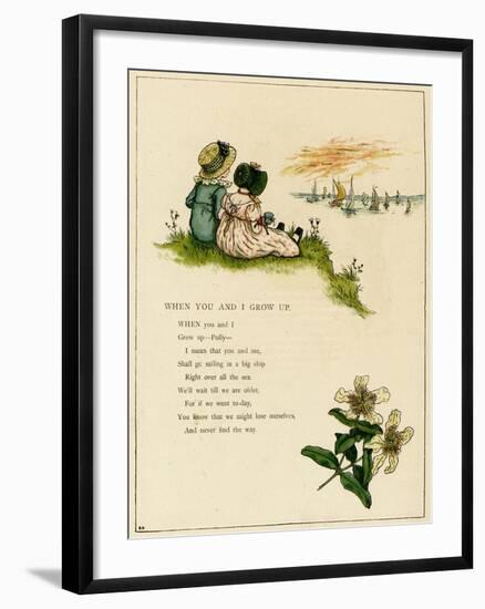 When You and I Grow Up-Kate Greenaway-Framed Art Print