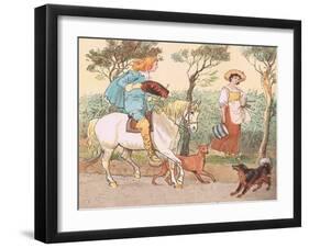 "Where are You Going, My Pretty Maid?"-Randolph Caldecott-Framed Giclee Print