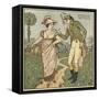 Where are You Going To, My Pretty Maid?-Walter Crane-Framed Stretched Canvas