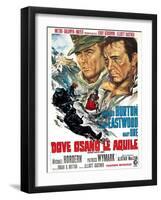 Where Eagles Dare, (AKA Dove Osano Le Aquile), from Left: Clint Eastwood, Richard Burton, 1968-null-Framed Art Print