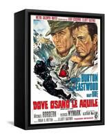 Where Eagles Dare, (AKA Dove Osano Le Aquile), from Left: Clint Eastwood, Richard Burton, 1968-null-Framed Stretched Canvas