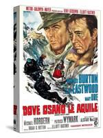 Where Eagles Dare, (AKA Dove Osano Le Aquile), from Left: Clint Eastwood, Richard Burton, 1968-null-Stretched Canvas