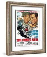 Where Eagles Dare, (AKA Dove Osano Le Aquile), from Left: Clint Eastwood, Richard Burton, 1968-null-Framed Art Print