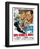 Where Eagles Dare, (AKA Dove Osano Le Aquile), from Left: Clint Eastwood, Richard Burton, 1968-null-Framed Art Print