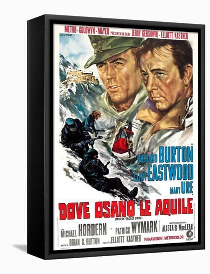 Where Eagles Dare, (AKA Dove Osano Le Aquile), from Left: Clint Eastwood, Richard Burton, 1968-null-Framed Stretched Canvas