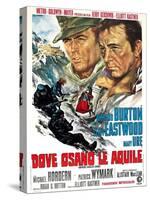Where Eagles Dare, (AKA Dove Osano Le Aquile), from Left: Clint Eastwood, Richard Burton, 1968-null-Stretched Canvas