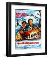 Where Eagles Dare, from Left, Mary Ure, Richard Burton, Clint Eastwood, 1968-null-Framed Art Print