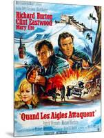 Where Eagles Dare, from Left, Mary Ure, Richard Burton, Clint Eastwood, 1968-null-Mounted Art Print