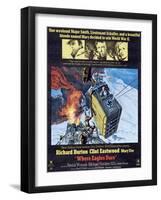 Where Eagles Dare, Top L-R: Richard Burton, Clint Eastwood, Mary Ure on Poster Art, 1968-null-Framed Art Print