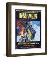 Where Eagles Dare, Top L-R: Richard Burton, Clint Eastwood, Mary Ure on Poster Art, 1968-null-Framed Art Print