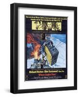 Where Eagles Dare, Top L-R: Richard Burton, Clint Eastwood, Mary Ure on Poster Art, 1968-null-Framed Art Print