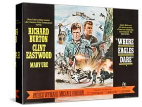 Where Eagles Dare, UK Movie Poster, 1968-null-Stretched Canvas