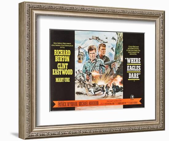 Where Eagles Dare, UK Movie Poster, 1968-null-Framed Art Print