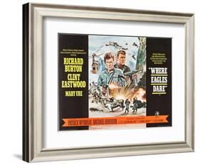 Where Eagles Dare, UK Movie Poster, 1968-null-Framed Art Print