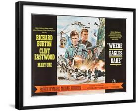Where Eagles Dare, UK Movie Poster, 1968-null-Framed Art Print