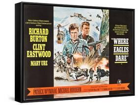 Where Eagles Dare, UK Movie Poster, 1968-null-Framed Stretched Canvas