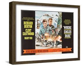 Where Eagles Dare, UK Movie Poster, 1968-null-Framed Art Print