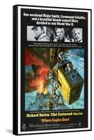 Where Eagles Dare, US poster, Richard Burton, Clint Eastwood, Mary Ure, 1968-null-Framed Stretched Canvas