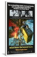 Where Eagles Dare, US poster, Richard Burton, Clint Eastwood, Mary Ure, 1968-null-Stretched Canvas