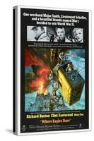 Where Eagles Dare, US poster, Richard Burton, Clint Eastwood, Mary Ure, 1968-null-Stretched Canvas