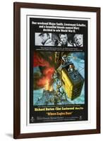 Where Eagles Dare, US poster, Richard Burton, Clint Eastwood, Mary Ure, 1968-null-Framed Art Print