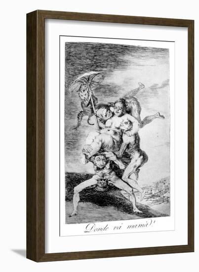 Where Is Mother Going?, 1799-Francisco de Goya-Framed Giclee Print