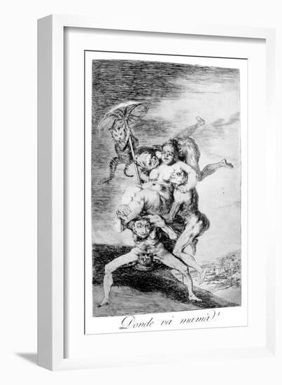 Where Is Mother Going?, 1799-Francisco de Goya-Framed Giclee Print