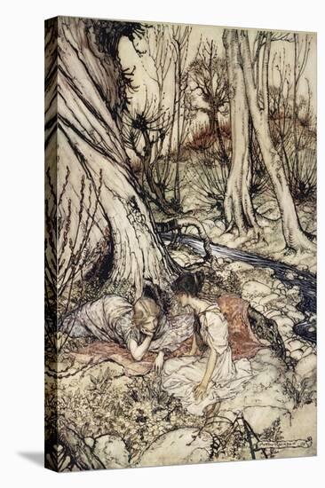 ..Where Often You and I Upon Faint Primrose-Beds Were Wont to Lie-Arthur Rackham-Stretched Canvas