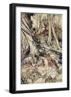 ..Where Often You and I Upon Faint Primrose-Beds Were Wont to Lie-Arthur Rackham-Framed Giclee Print