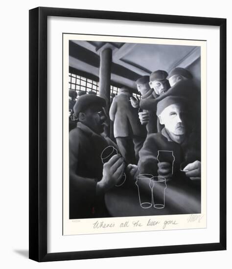 Where's All the Beer Gone-Mackenzie Thorpe-Framed Collectable Print