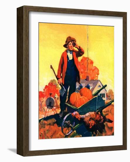 "Where's That Turkey?,"November 1, 1927-William Meade Prince-Framed Giclee Print