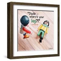 Where's Your Leg? 2-Jennifer Redstreake Geary-Framed Art Print