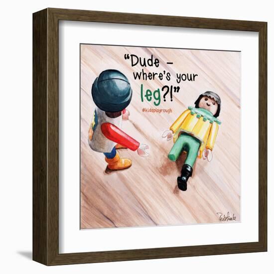 Where's Your Leg? 2-Jennifer Redstreake Geary-Framed Art Print