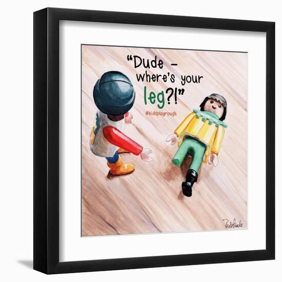 Where's Your Leg? 2-Jennifer Redstreake Geary-Framed Art Print