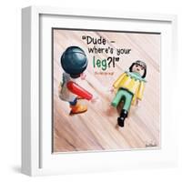 Where's Your Leg? 2-Jennifer Redstreake Geary-Framed Art Print