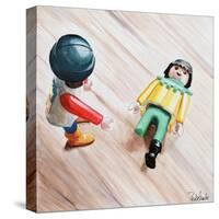 Where's Your Leg?-Jennifer Redstreake Geary-Stretched Canvas