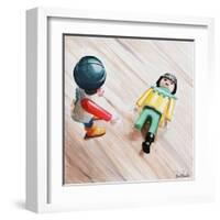 Where's Your Leg?-Jennifer Redstreake Geary-Framed Art Print