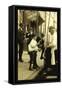 Where the Newsboy's Money Goes-Lewis Wickes Hine-Framed Stretched Canvas