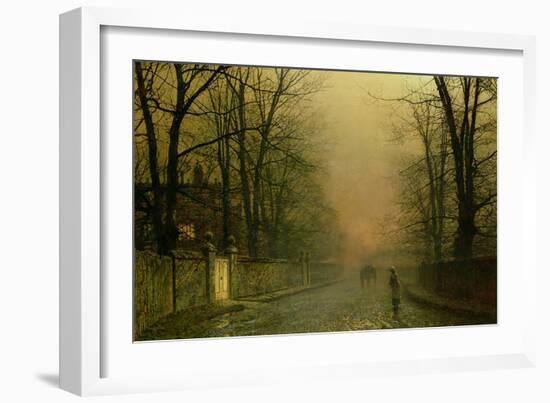 Where the Pale Moonbeams Linger-John Atkinson Grimshaw-Framed Giclee Print