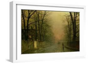 Where the Pale Moonbeams Linger-John Atkinson Grimshaw-Framed Giclee Print