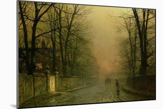 Where the Pale Moonbeams Linger-John Atkinson Grimshaw-Mounted Giclee Print