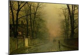 Where the Pale Moonbeams Linger-John Atkinson Grimshaw-Mounted Giclee Print