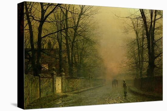 Where the Pale Moonbeams Linger-John Atkinson Grimshaw-Stretched Canvas