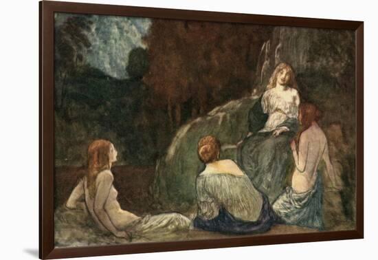 Where the Rude Axe, with Heaved Stroke, Was Never Heard the Nymphs to Daunt-Robert Anning Bell-Framed Giclee Print