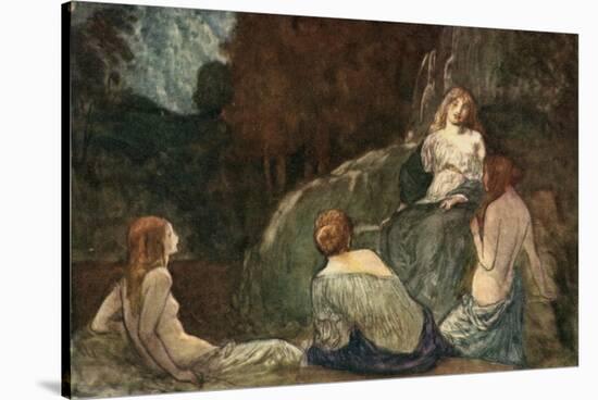 Where the Rude Axe, with Heaved Stroke, Was Never Heard the Nymphs to Daunt-Robert Anning Bell-Stretched Canvas