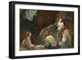 Where the Rude Axe, with Heaved Stroke, Was Never Heard the Nymphs to Daunt-Robert Anning Bell-Framed Giclee Print