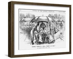 Where There's a Will There's a Way, 1879-George Du Maurier-Framed Giclee Print