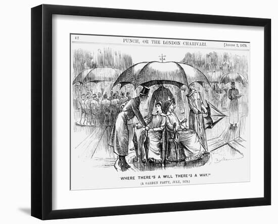 Where There's a Will There's a Way, 1879-George Du Maurier-Framed Giclee Print